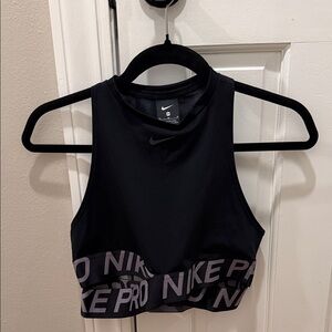 Nike Pro Black Crop Tank Top